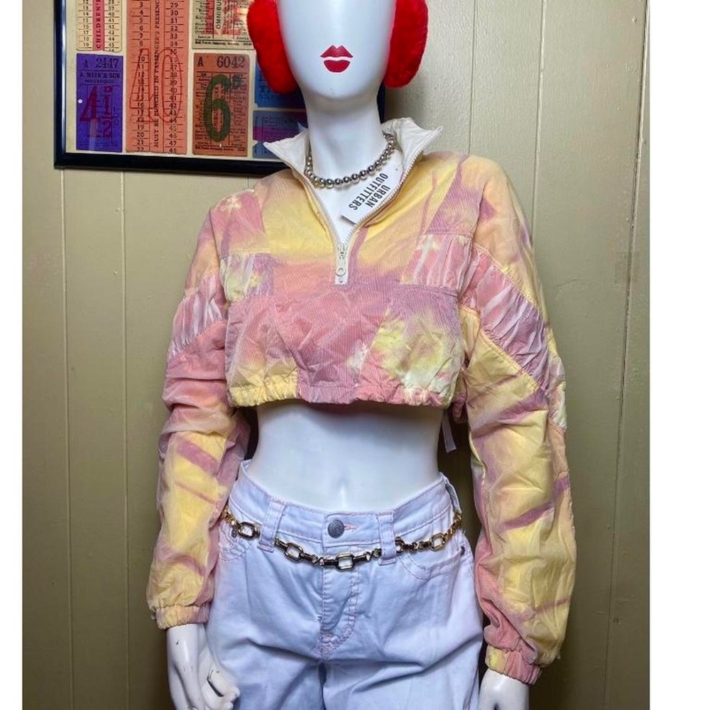cropped puffer sweater